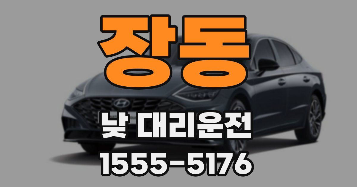 장동 낮 대리운전