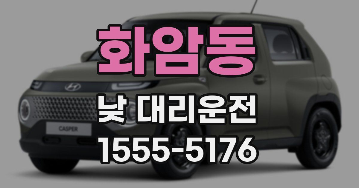 화암동 낮 대리운전