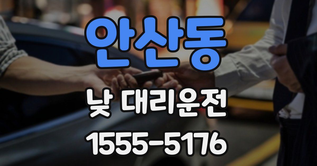 안산동 낮 대리운전