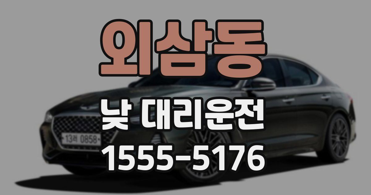 외삼동 낮 대리운전