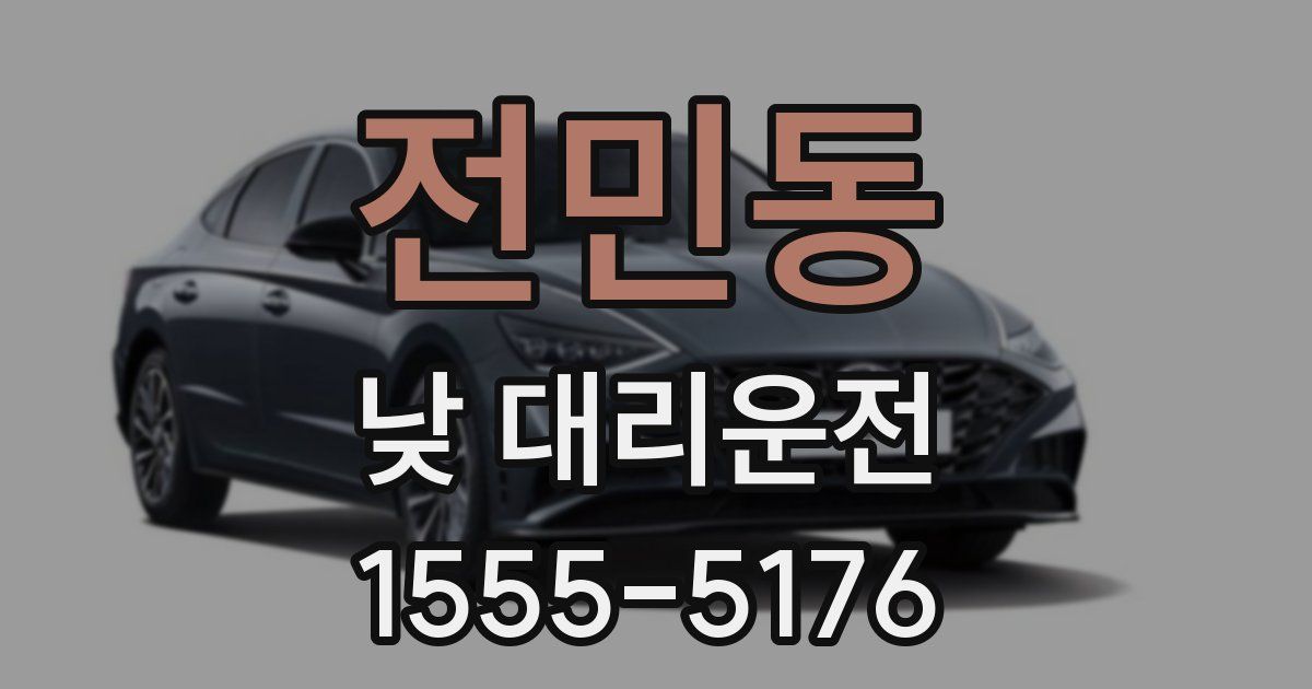 전민동 낮 대리운전