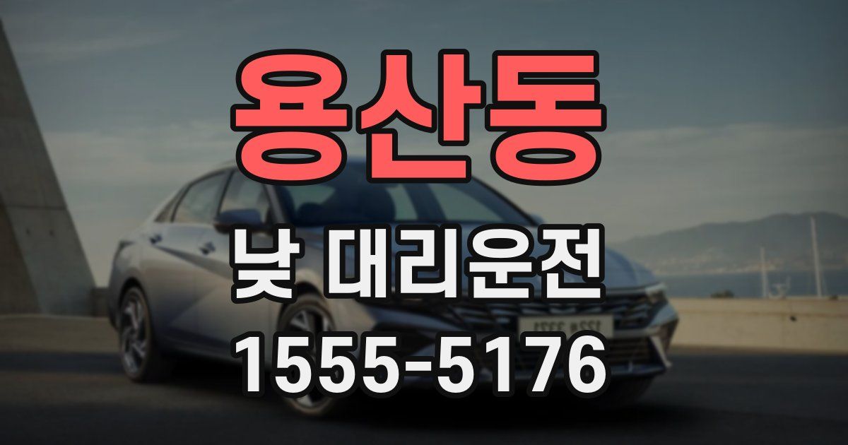 용산동 낮 대리운전