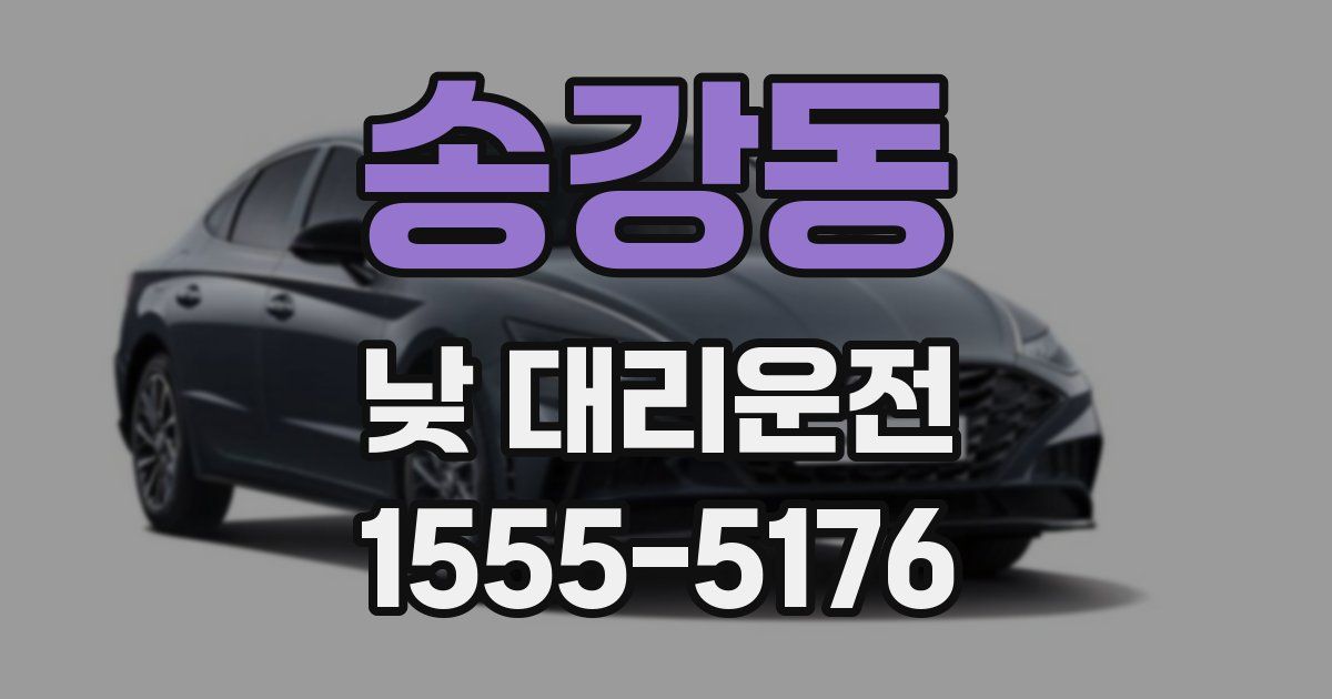 송강동 낮 대리운전