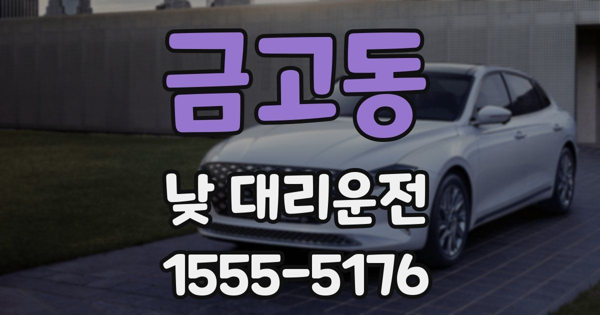 금고동 낮 대리운전