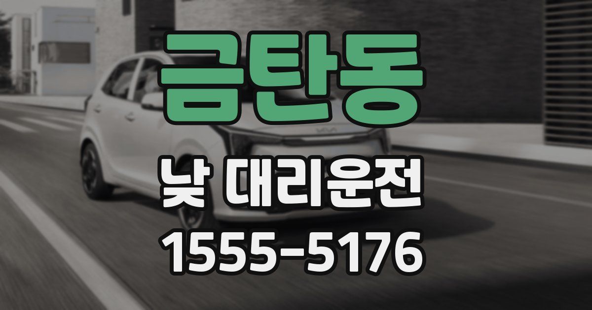 금탄동 낮 대리운전