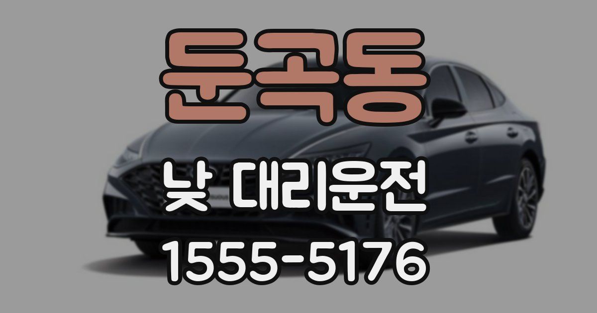 둔곡동 낮 대리운전