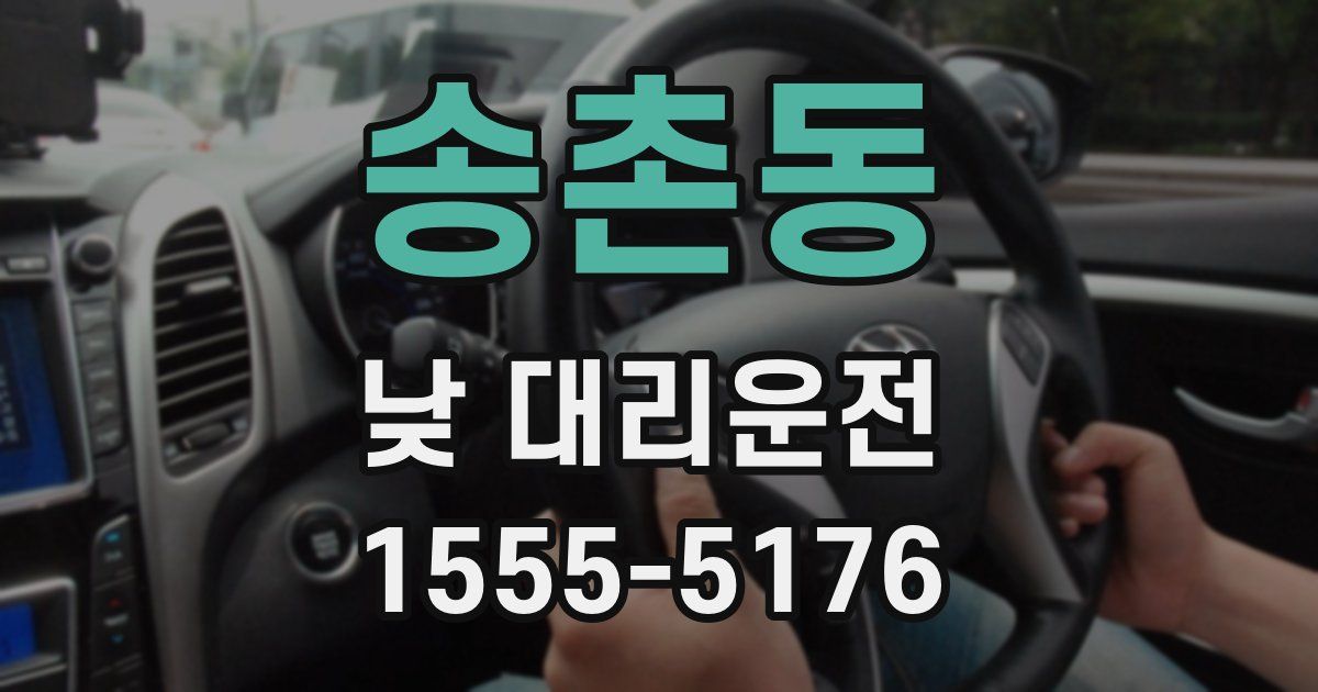 송촌동 낮 대리운전