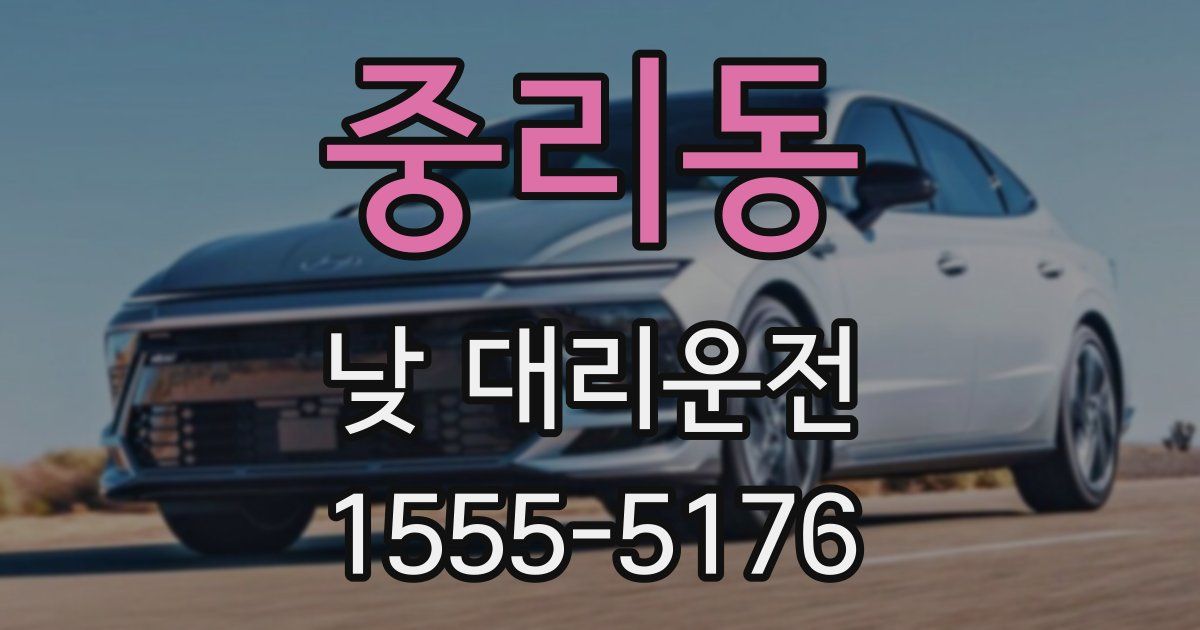중리동 낮 대리운전