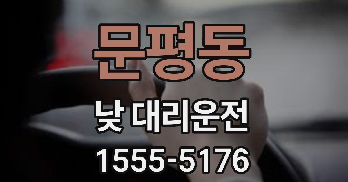 문평동 낮 대리운전