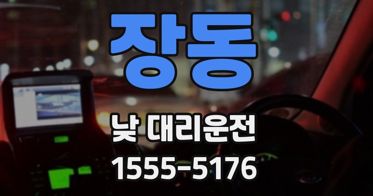 장동 낮 대리운전