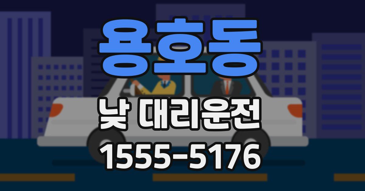 용호동 낮 대리운전