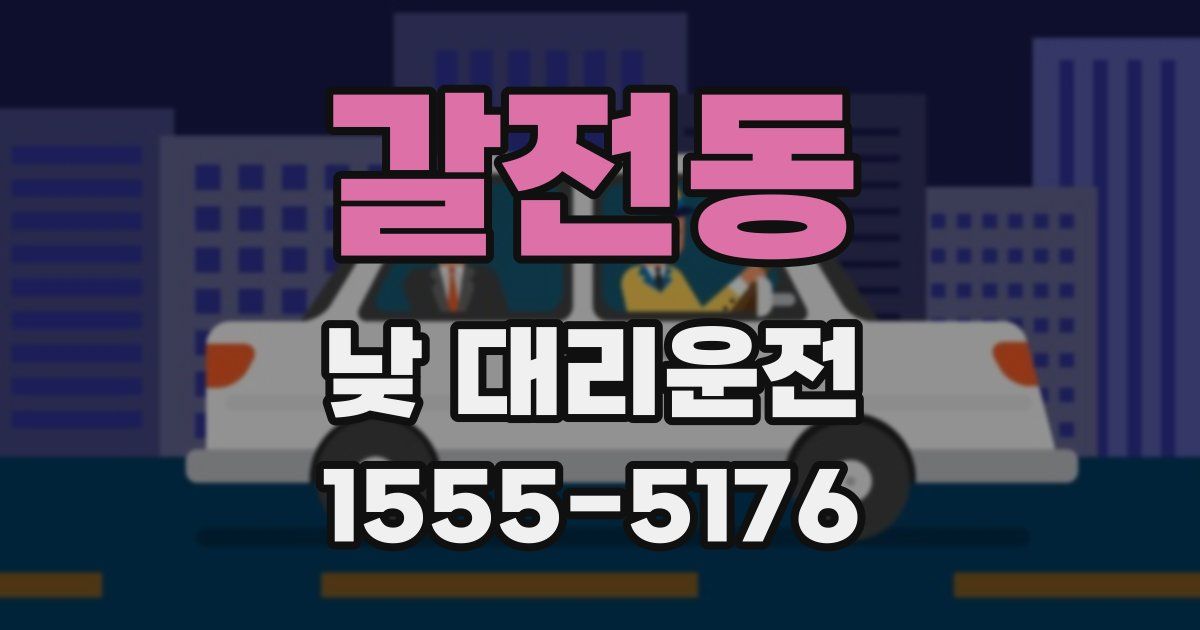 갈전동 낮 대리운전