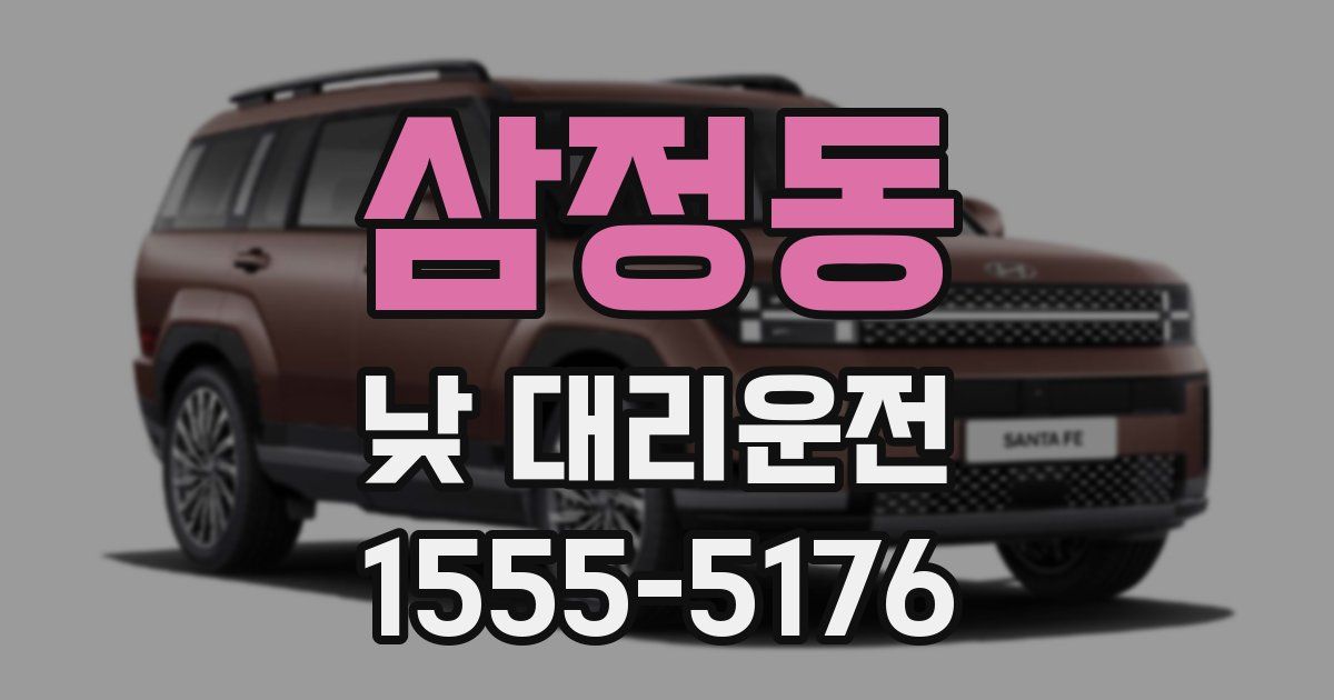 삼정동 낮 대리운전