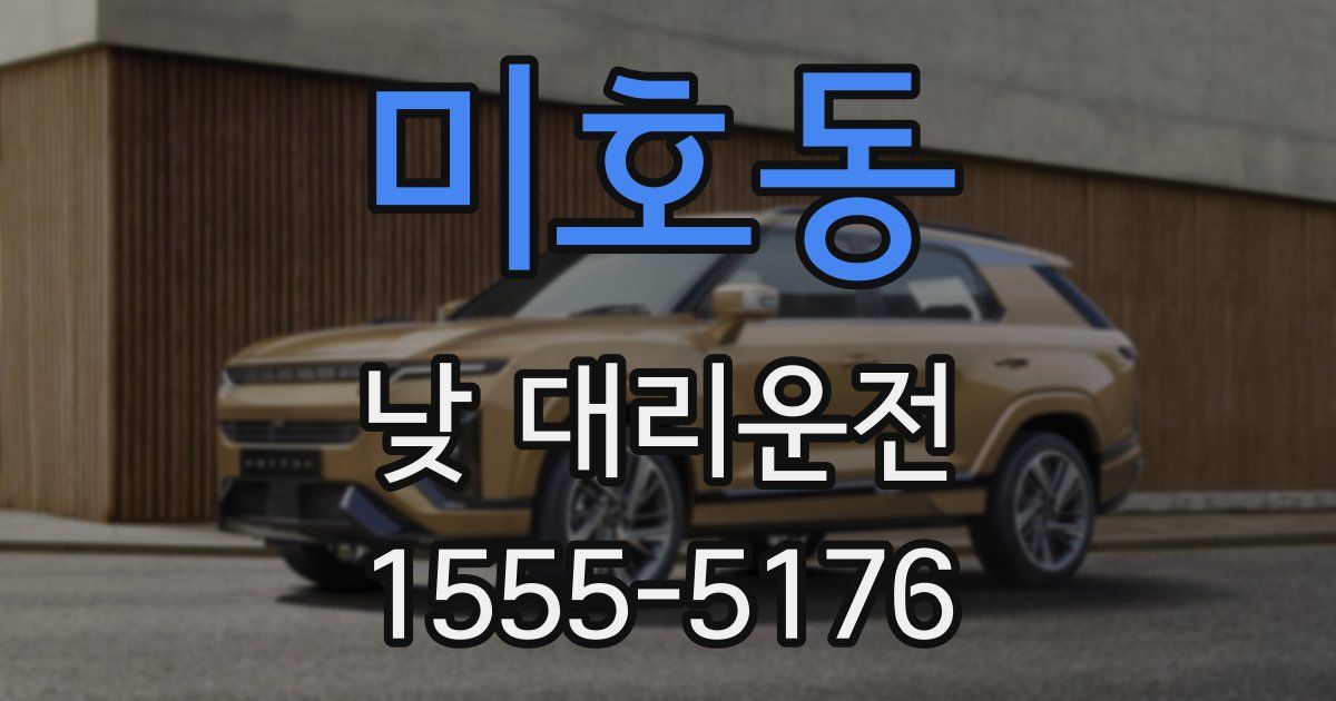 미호동 낮 대리운전