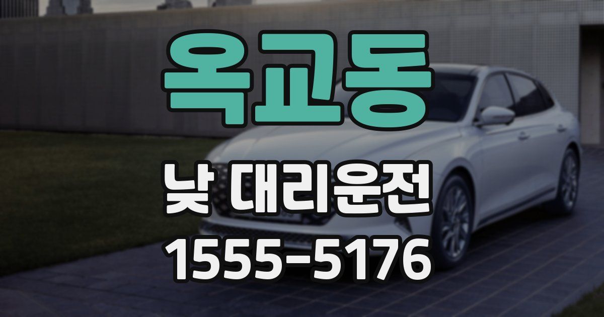 옥교동 낮 대리운전