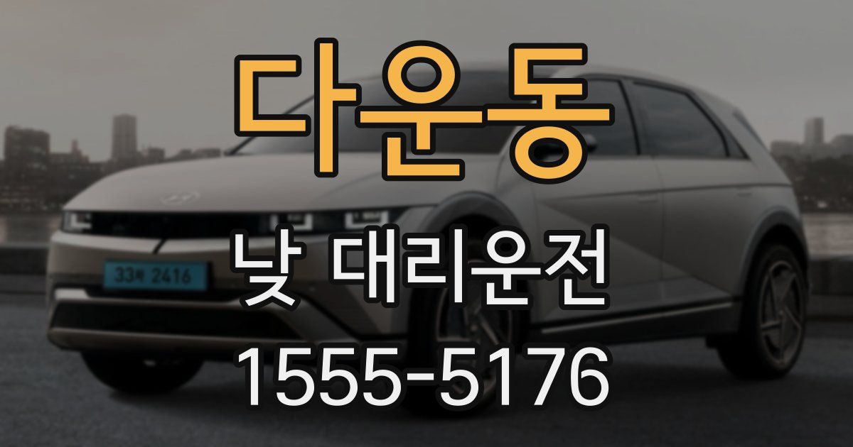 다운동 낮 대리운전
