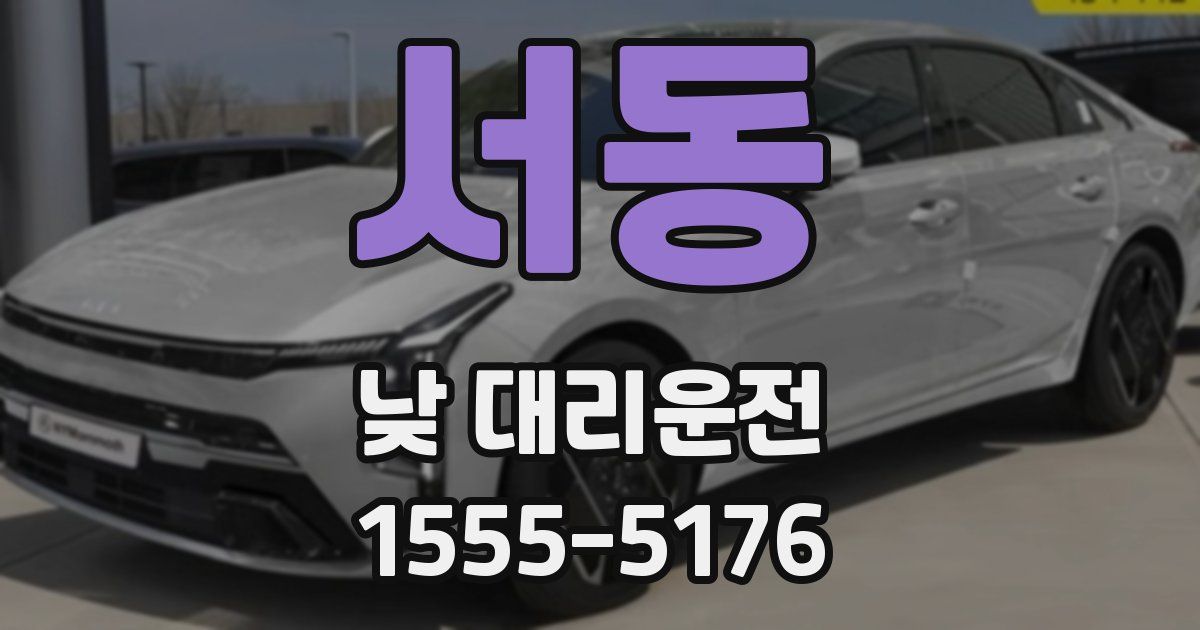서동 낮 대리운전