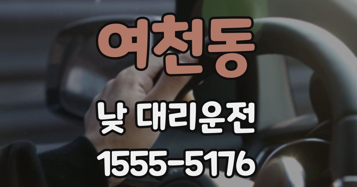 여천동 낮 대리운전