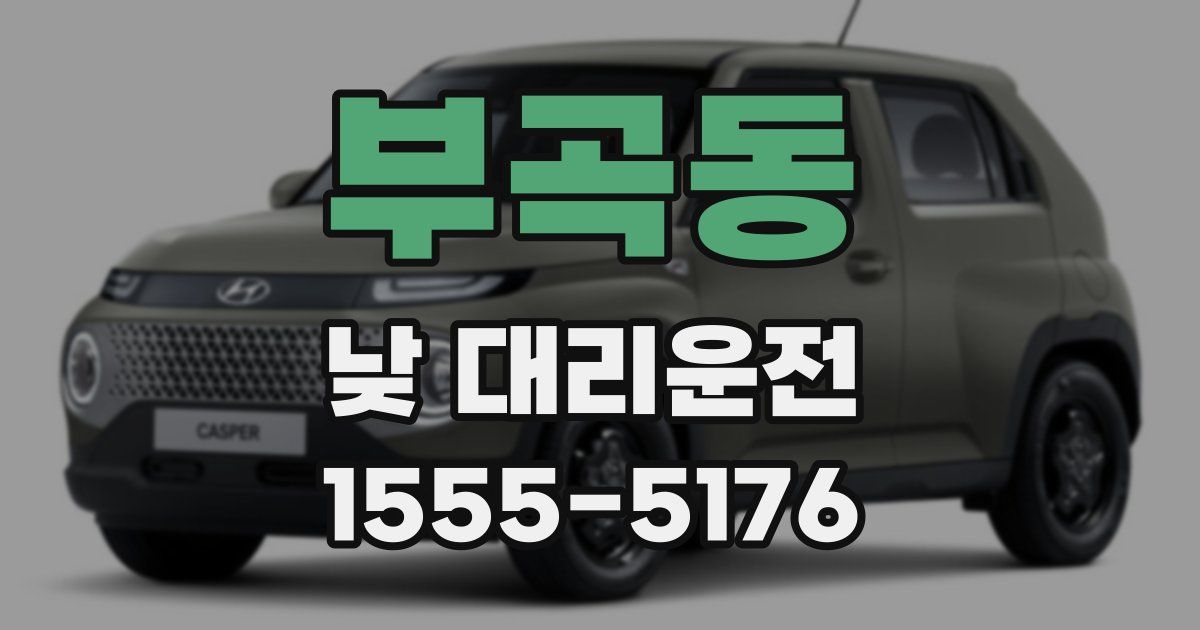 부곡동 낮 대리운전