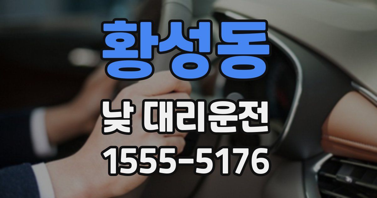 황성동 낮 대리운전