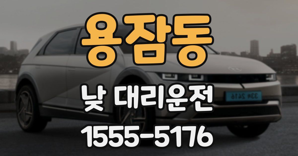용잠동 낮 대리운전