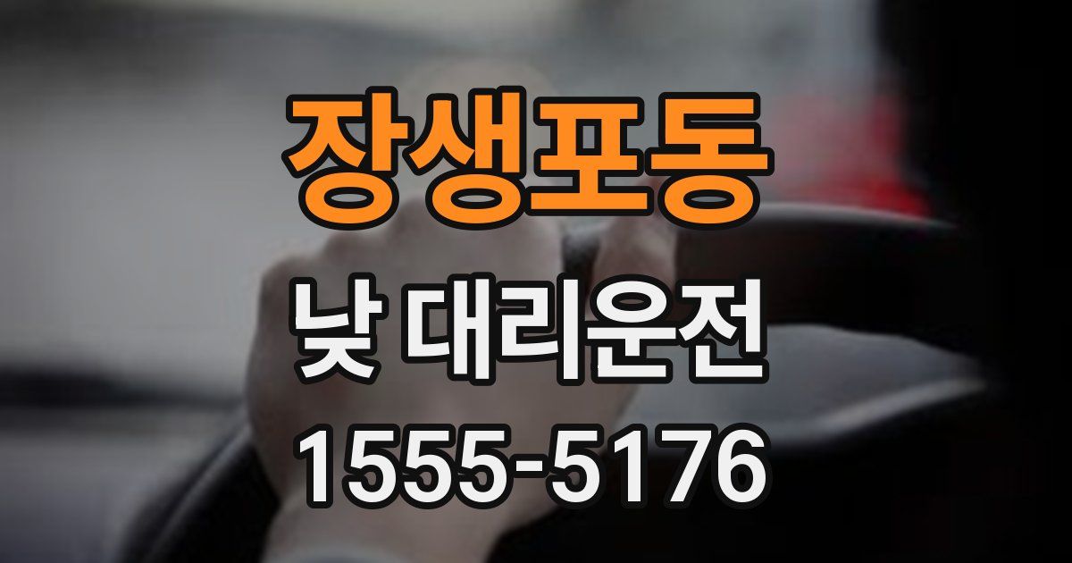 장생포동 낮 대리운전