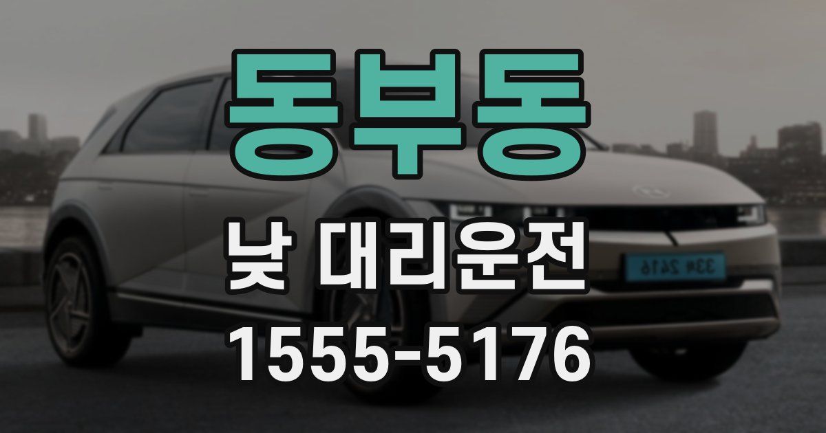 동부동 낮 대리운전