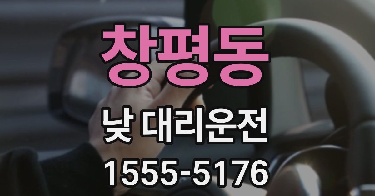 창평동 낮 대리운전