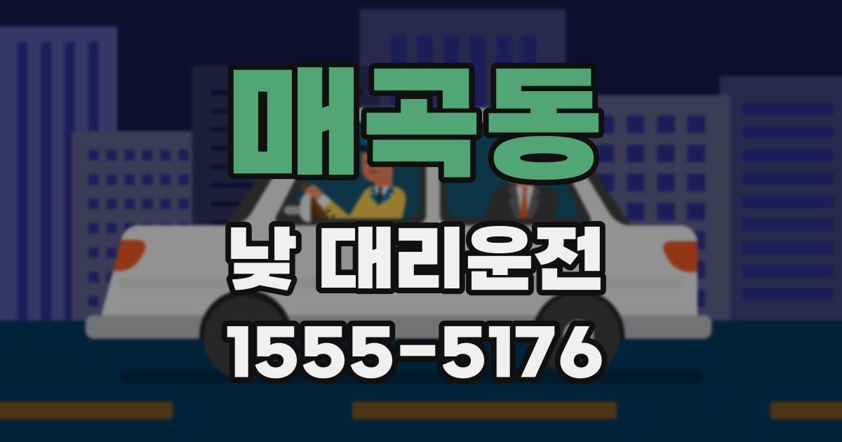 매곡동 낮 대리운전