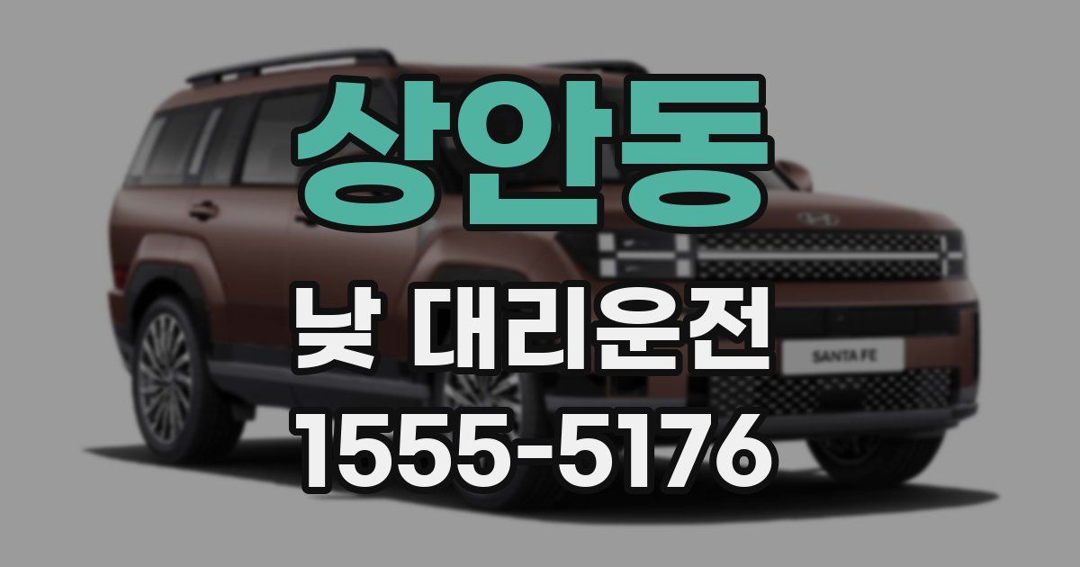 상안동 낮 대리운전