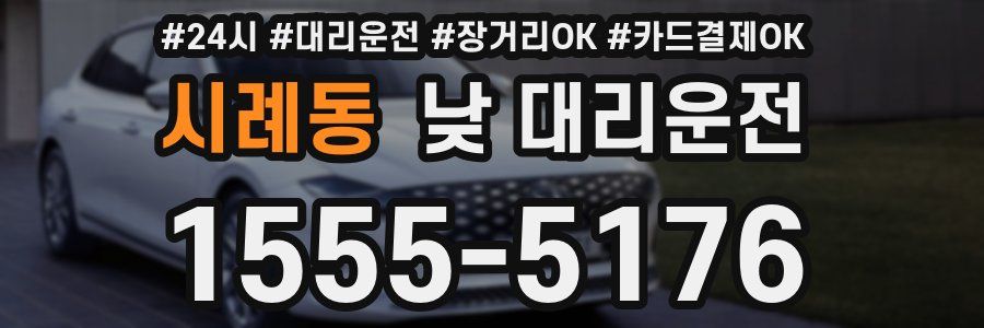 시례동 낮 대리운전