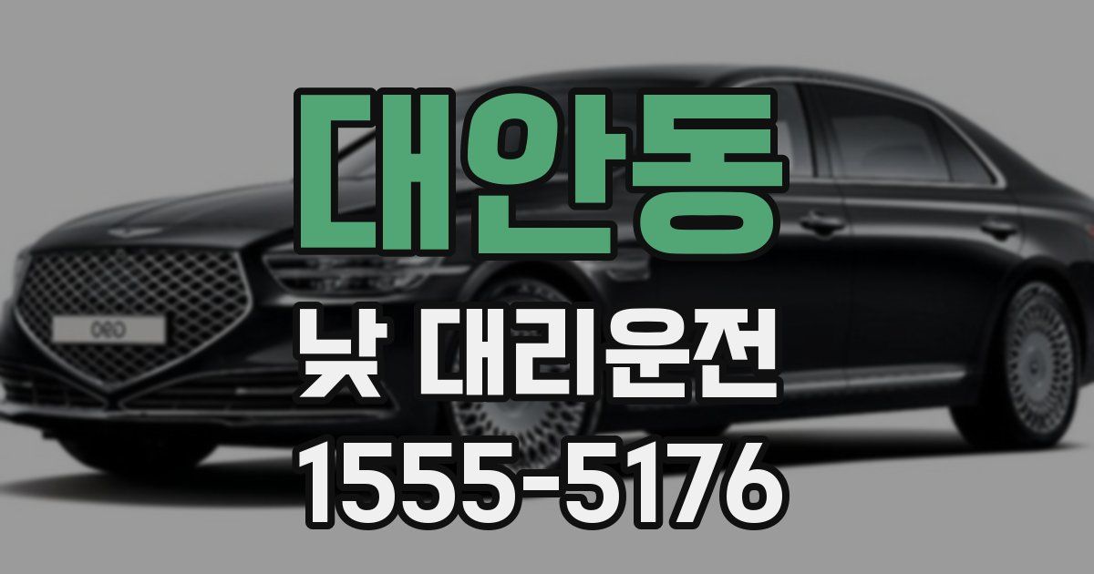 대안동 낮 대리운전