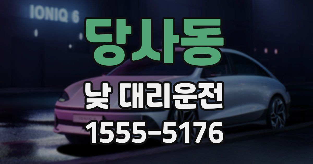 당사동 낮 대리운전