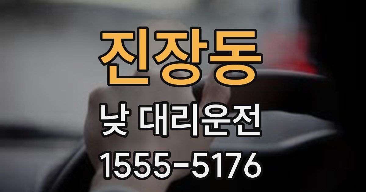 진장동 낮 대리운전