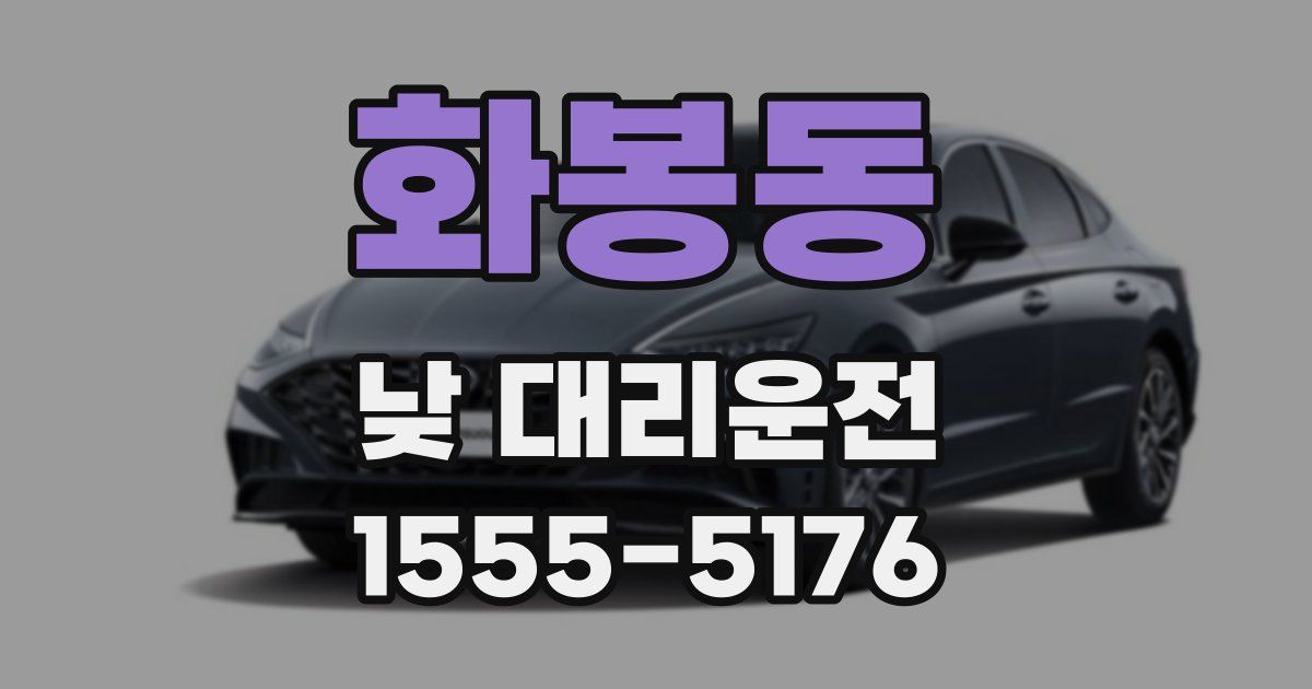 화봉동 낮 대리운전