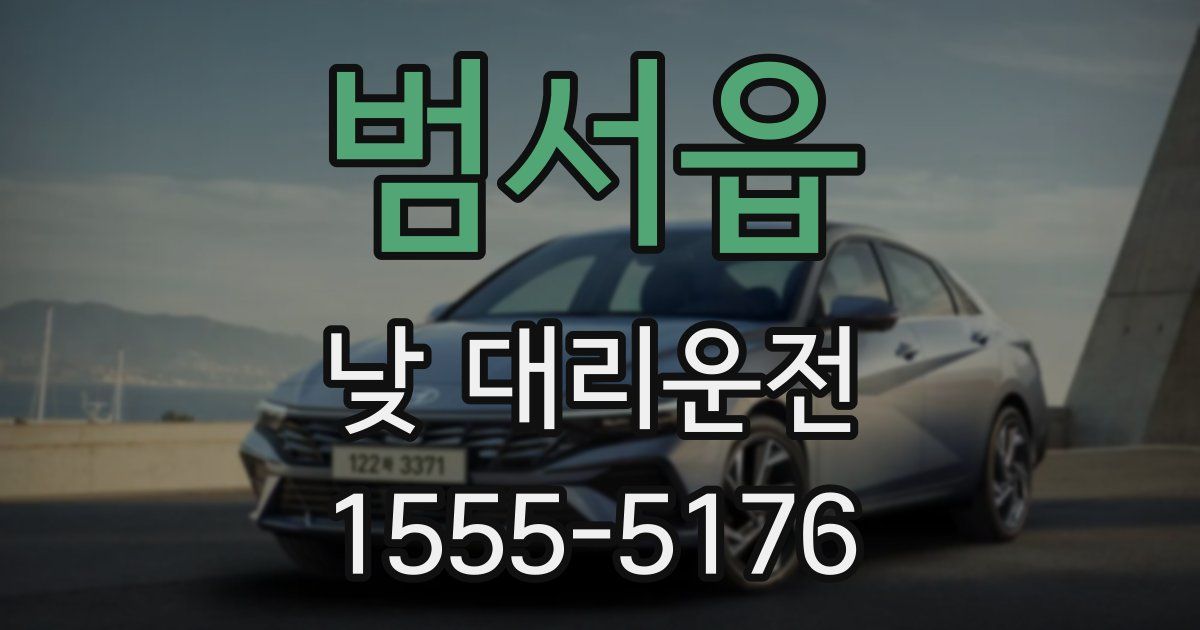 범서읍 낮 대리운전