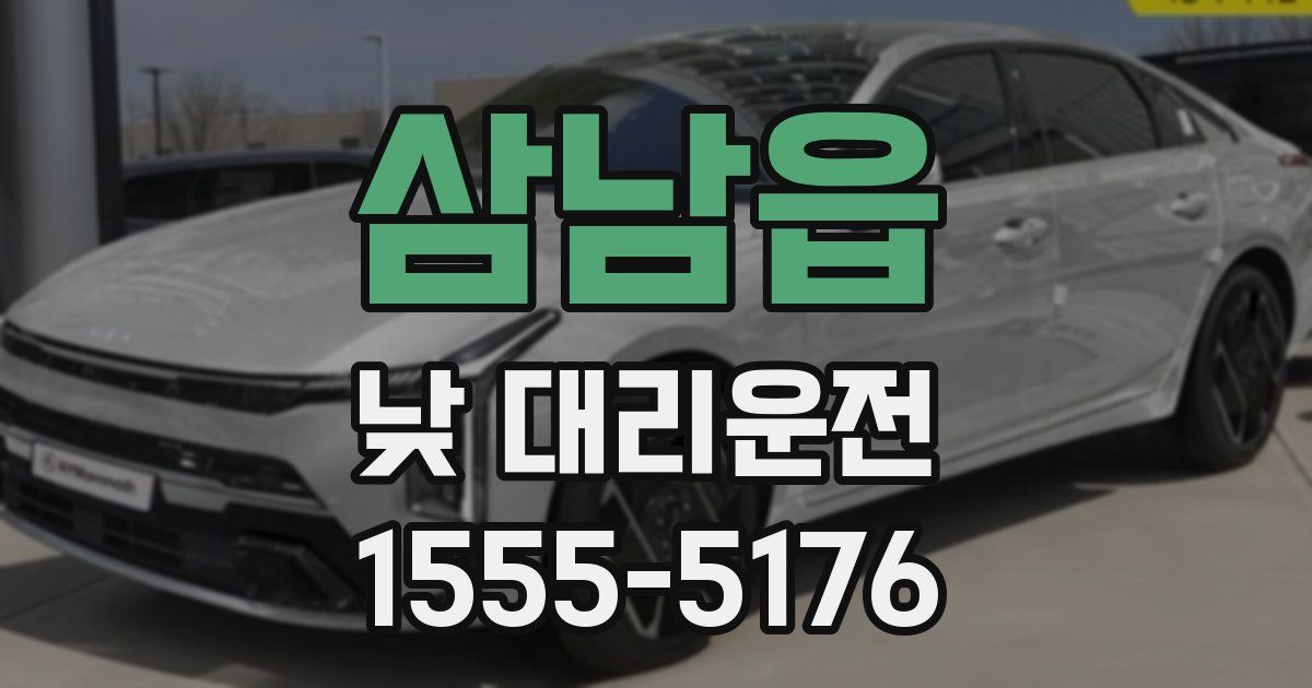 삼남읍 낮 대리운전