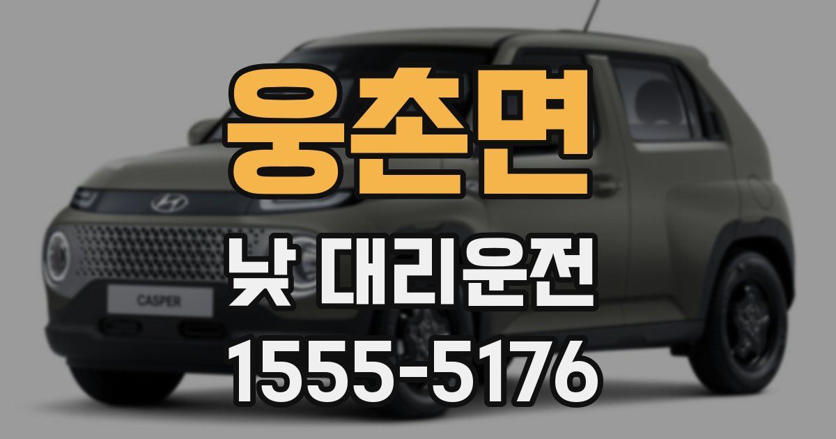 웅촌면 낮 대리운전