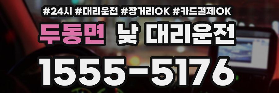 두동면 낮 대리운전