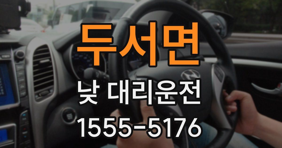 두서면 낮 대리운전