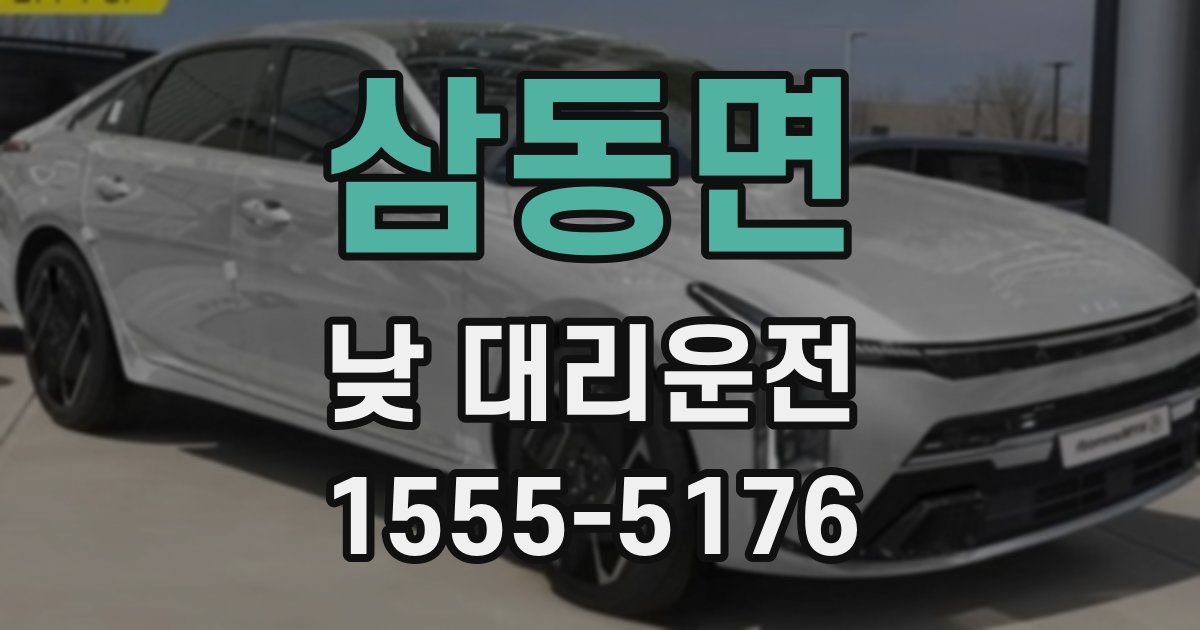삼동면 낮 대리운전