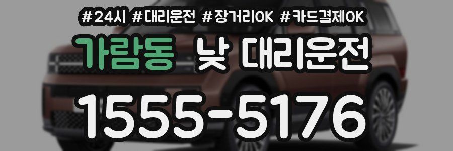 가람동 낮 대리운전