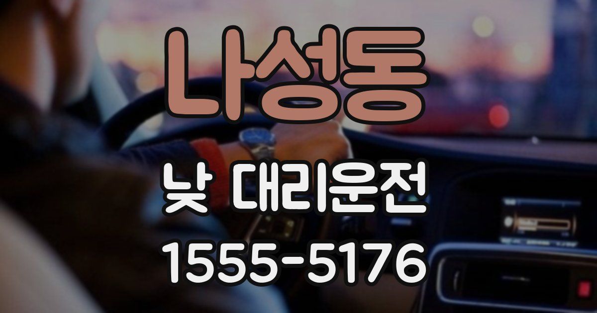 나성동 낮 대리운전