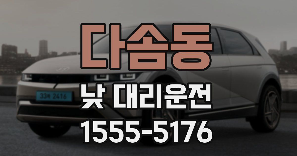 다솜동 낮 대리운전