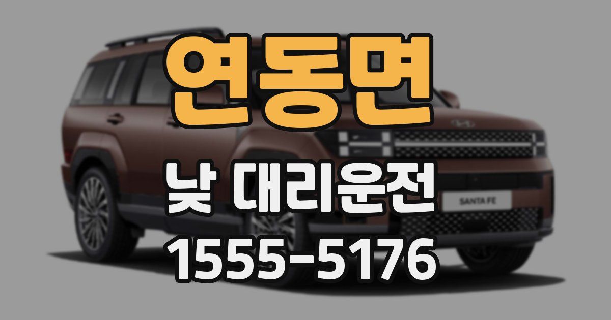 연동면 낮 대리운전