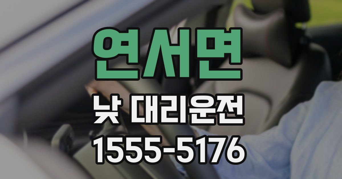 연서면 낮 대리운전