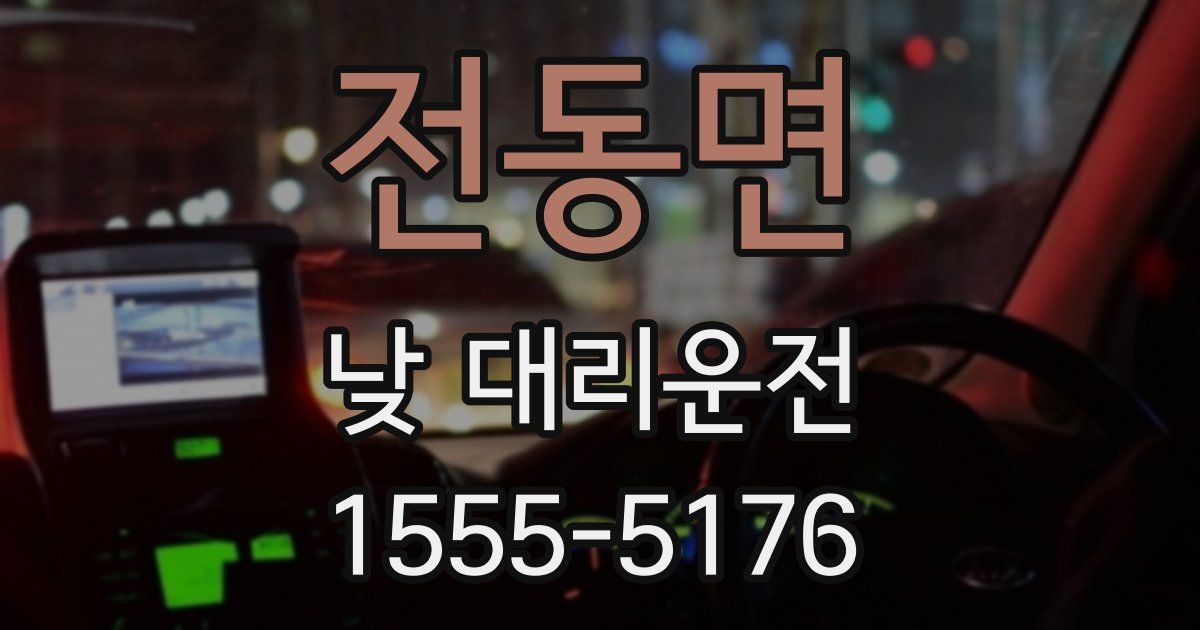 전동면 낮 대리운전