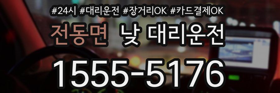 전동면 낮 대리운전