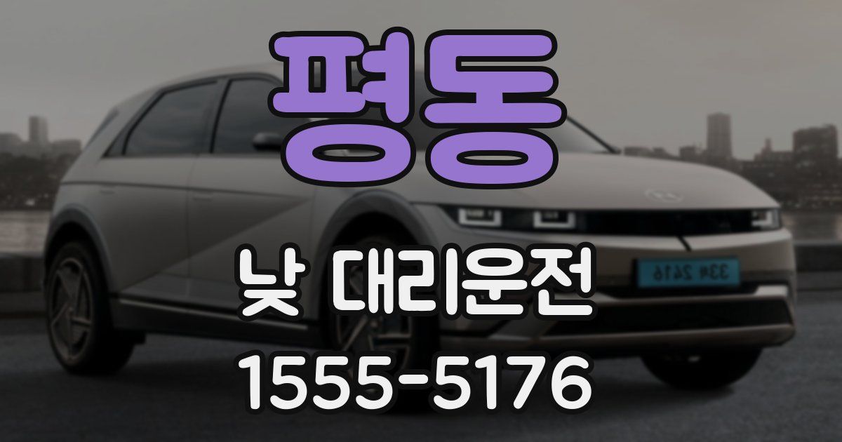 평동 낮 대리운전