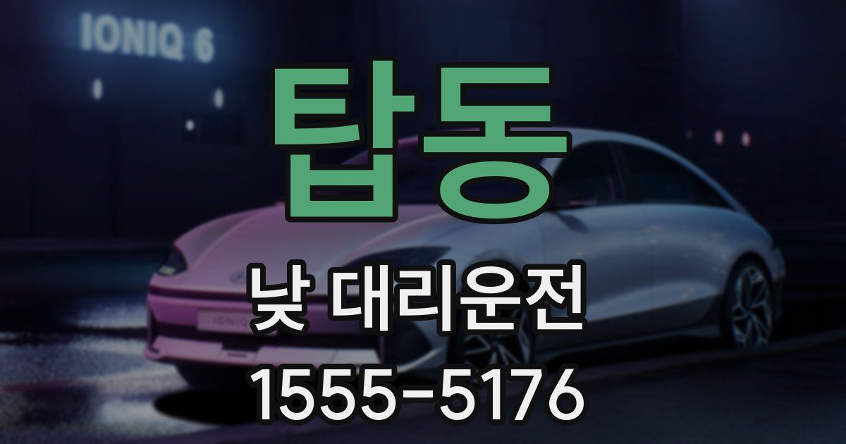 탑동 낮 대리운전